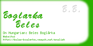 boglarka beles business card